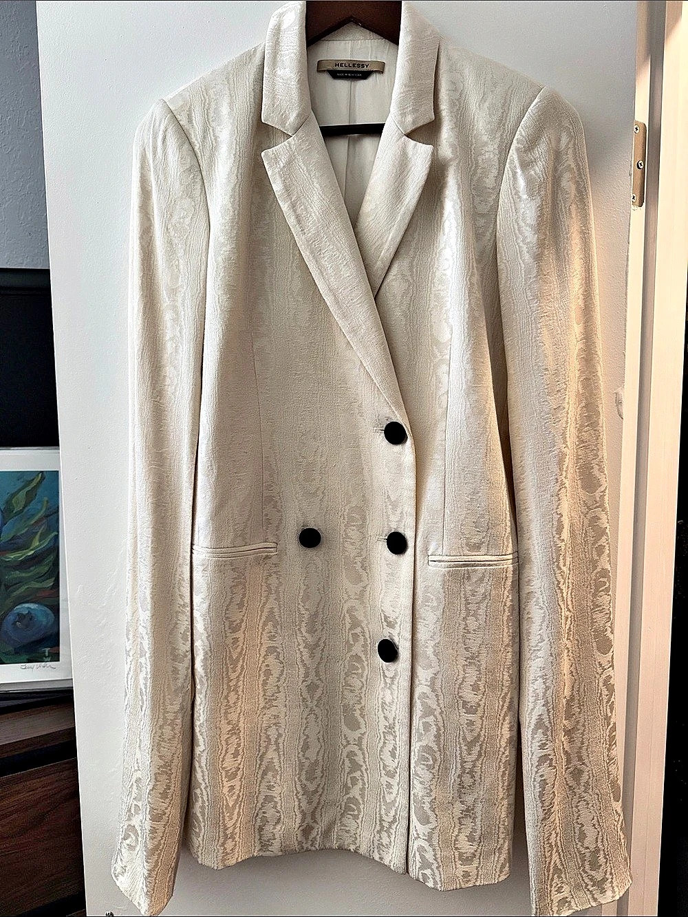 Hellessy Jacquard Blazer Dress in Cream